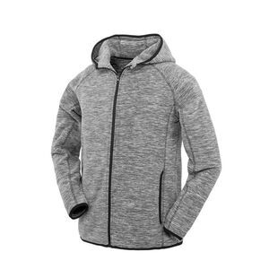 Spiro Mens Microfleece Hoodie / Gray/Black